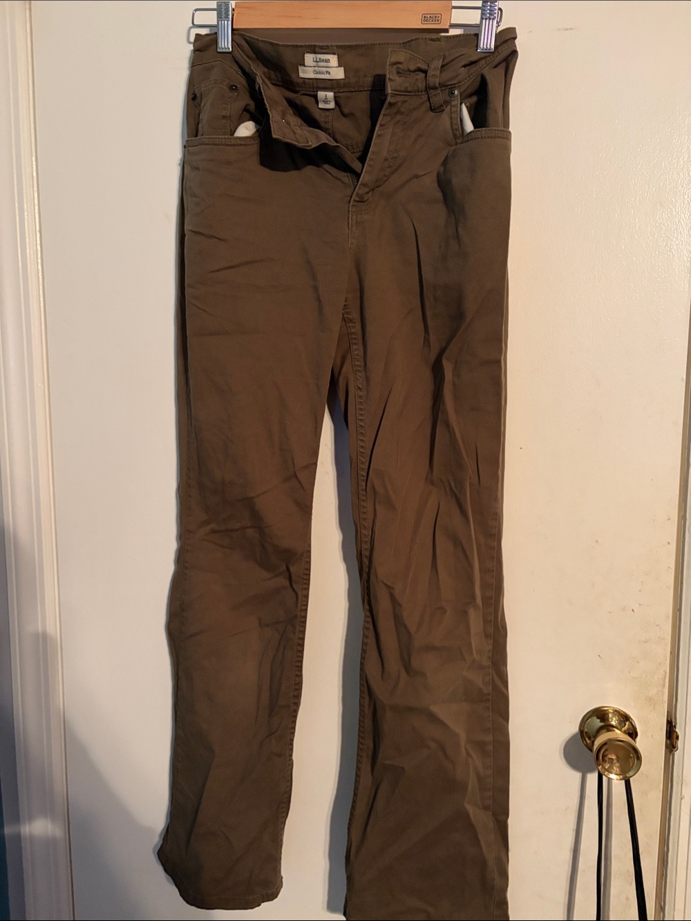 LL Bean Women’s Classic Fit Flared Pants Army Green